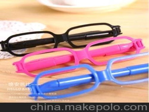 韩国文具批发 可爱创意办公用品 眼镜圆珠笔图片